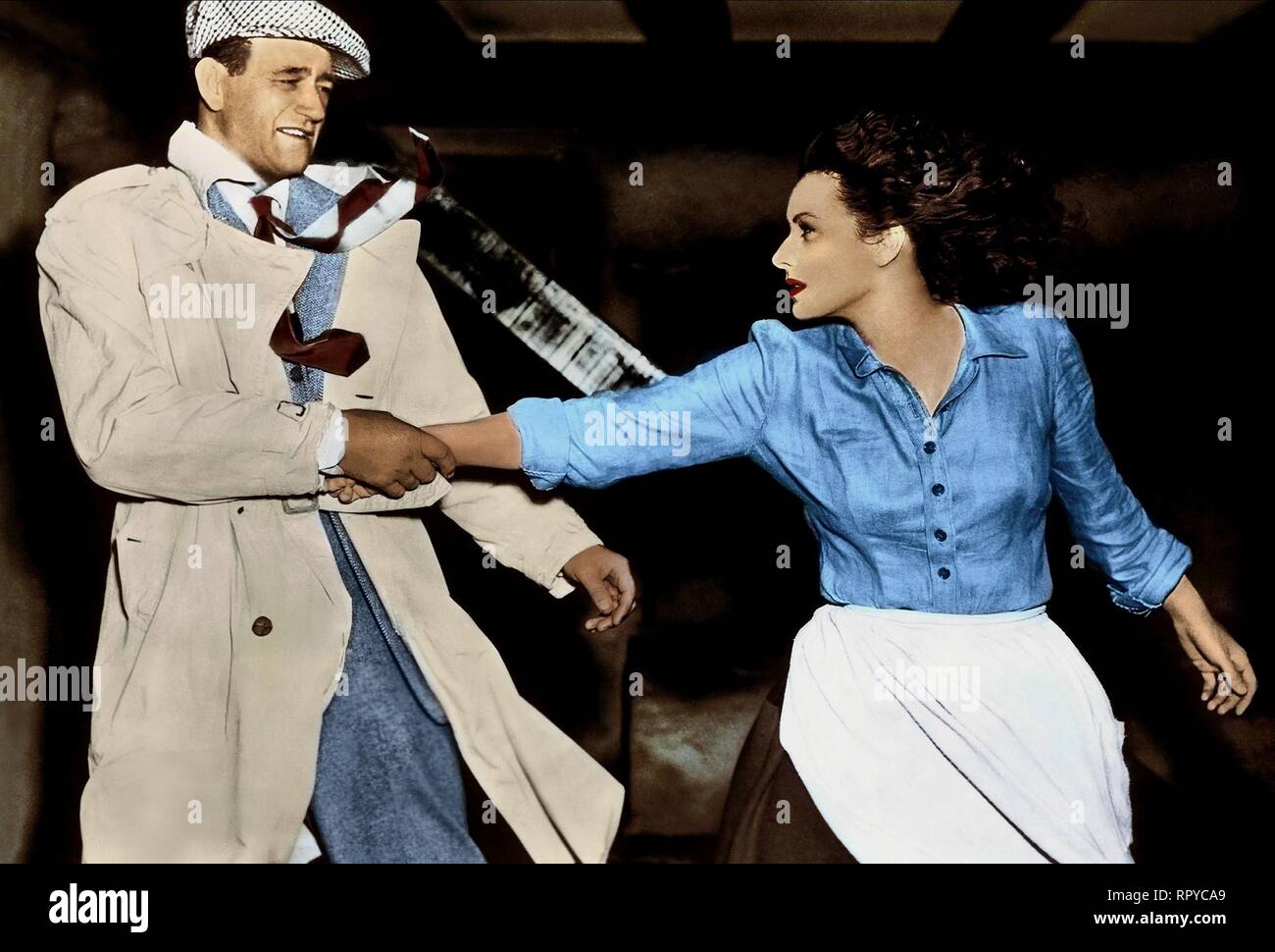 WAYNE,O'HARA, THE QUIET MAN, 1952 Stock Photo