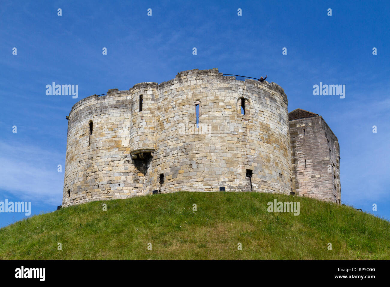 Clifford's Tower, City of York, Yorkshire, UK. Stock Photo