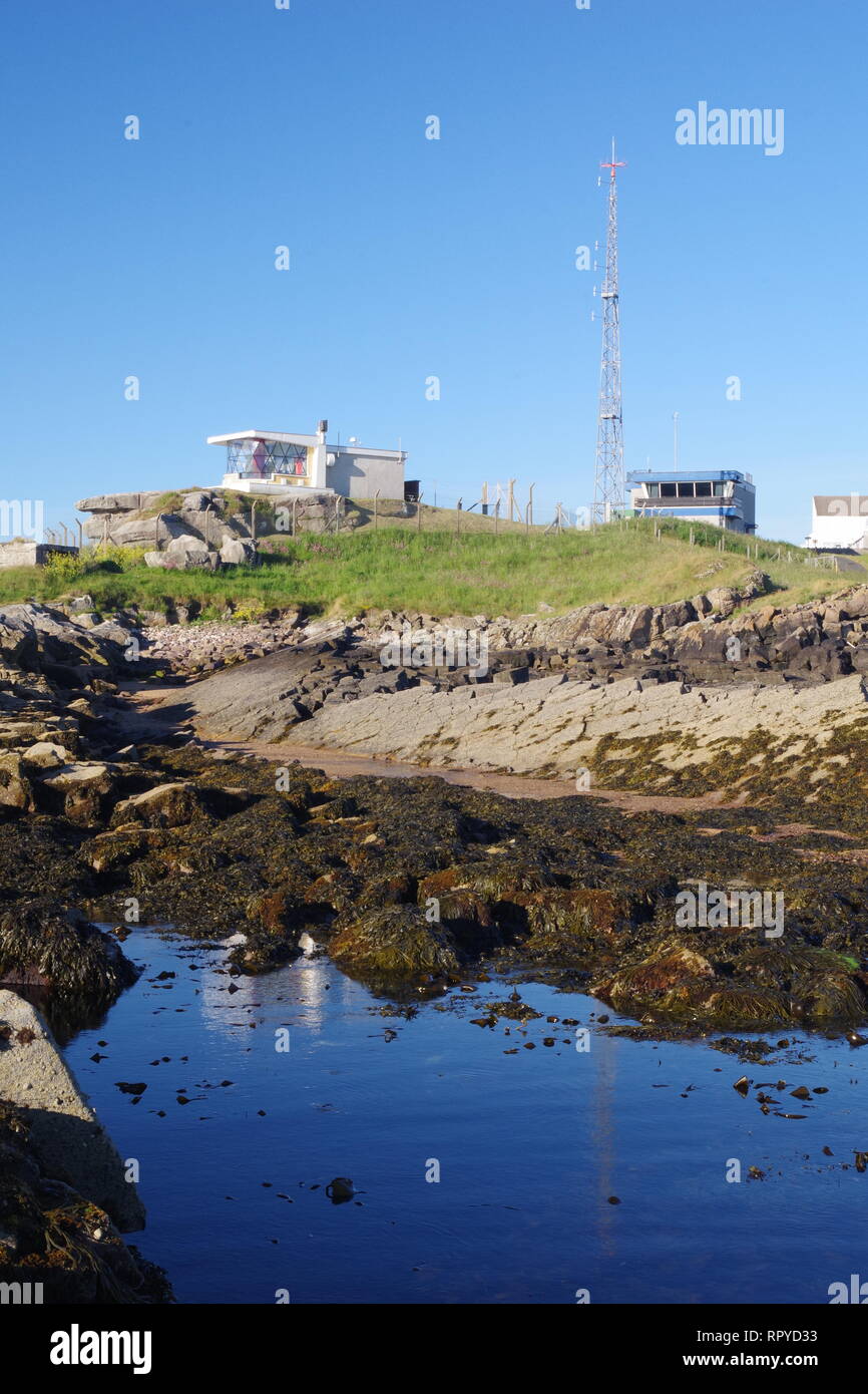 Small Lighthouse at Fife Ness on a Sunny Summers Morning. Fife