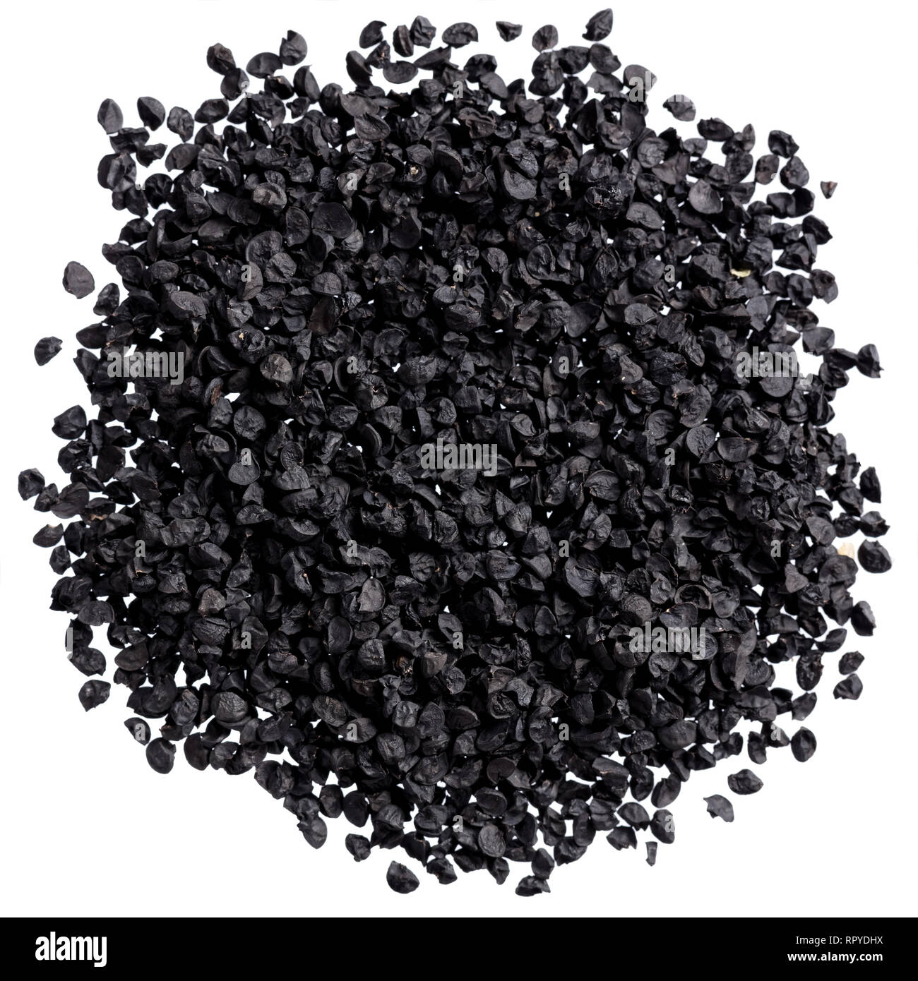 A heap of quality seeds of black onion, for your unique beautiful garden. Stock Photo