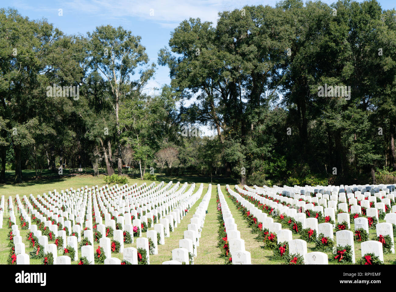 National Cemetery in Bushnell Florida Stock Photo Alamy