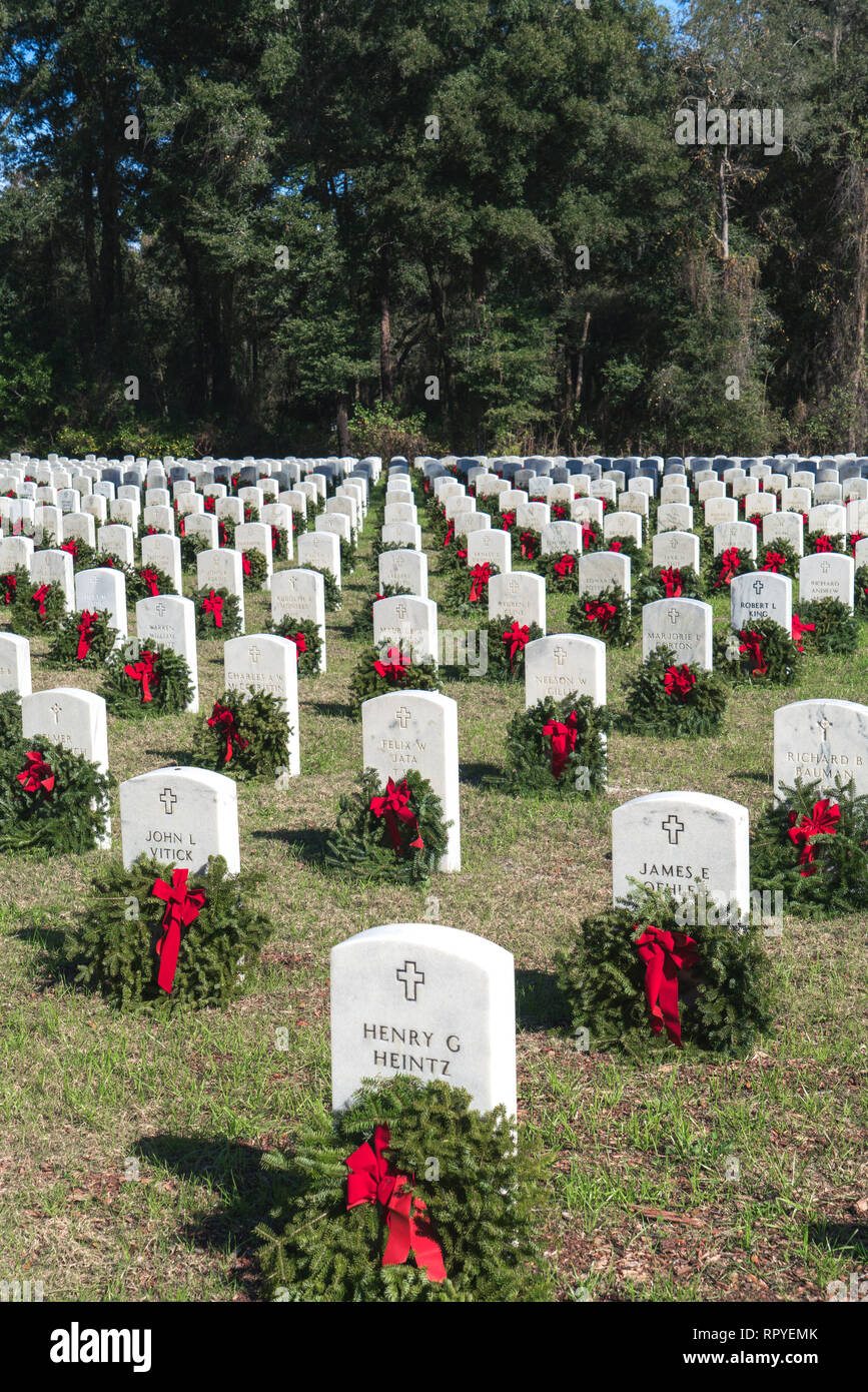 National Cemetery in Bushnell Florida Stock Photo Alamy