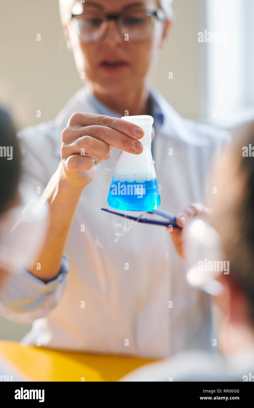 Showing fuming fluid Stock Photo