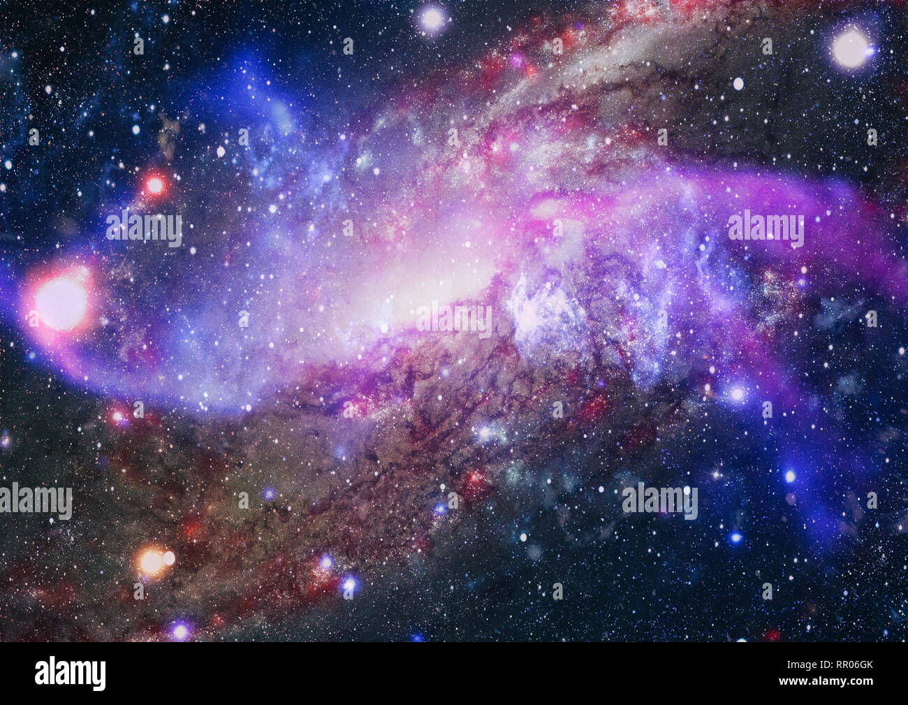 planets, stars and galaxies in outer space showing the beauty of space exploration. Elements furnished by NASA Stock Photo