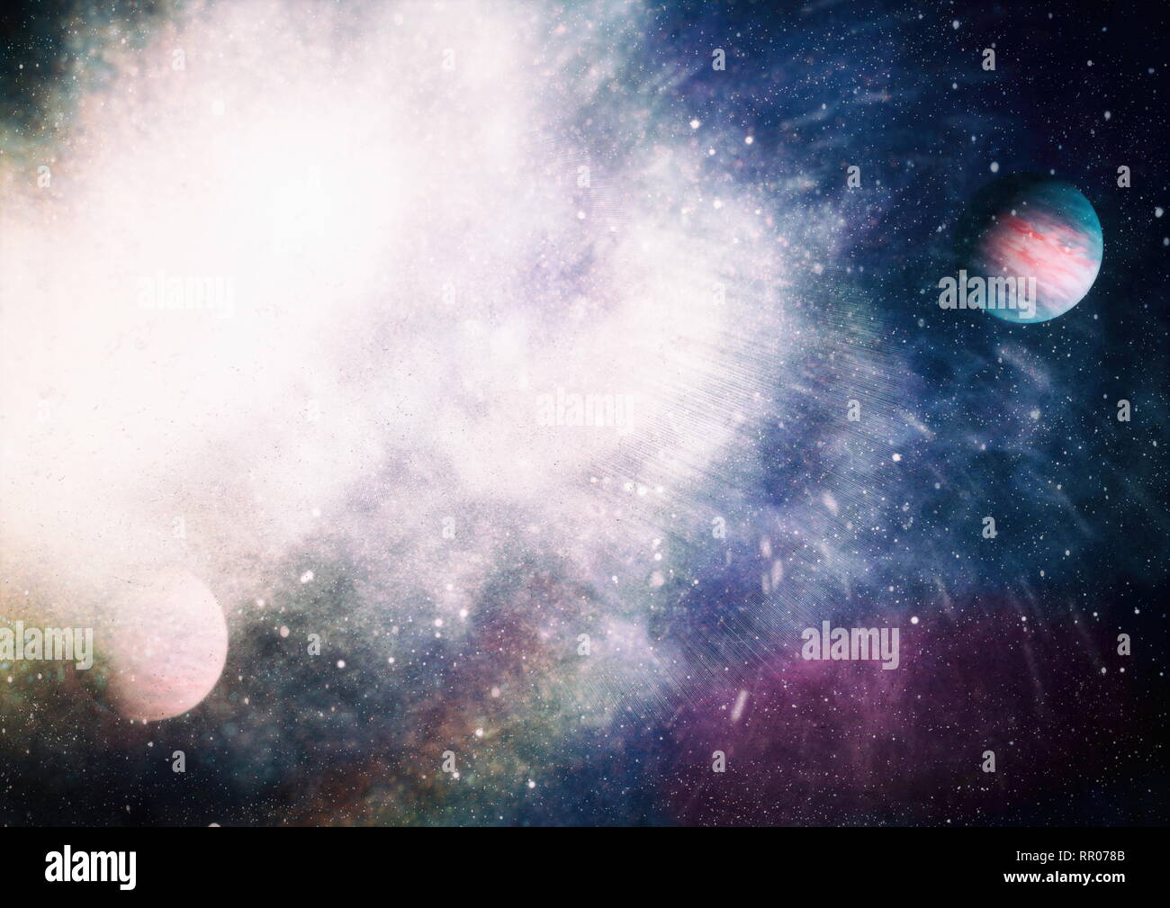planets, stars and galaxies in outer space showing the beauty of space ...
