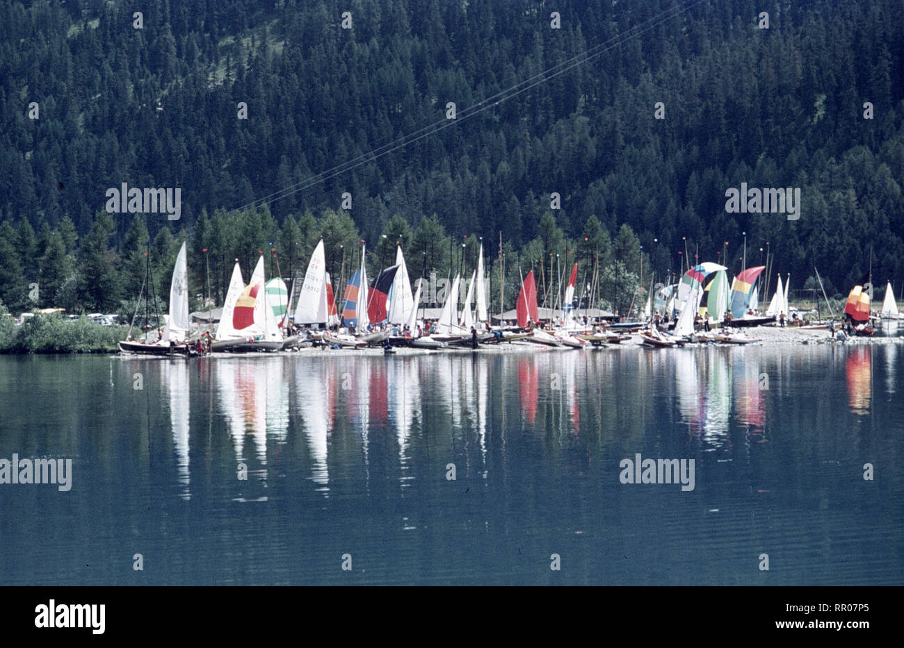 Schweiz - Segelsport / Überschrift: Schweiz Stock Photo