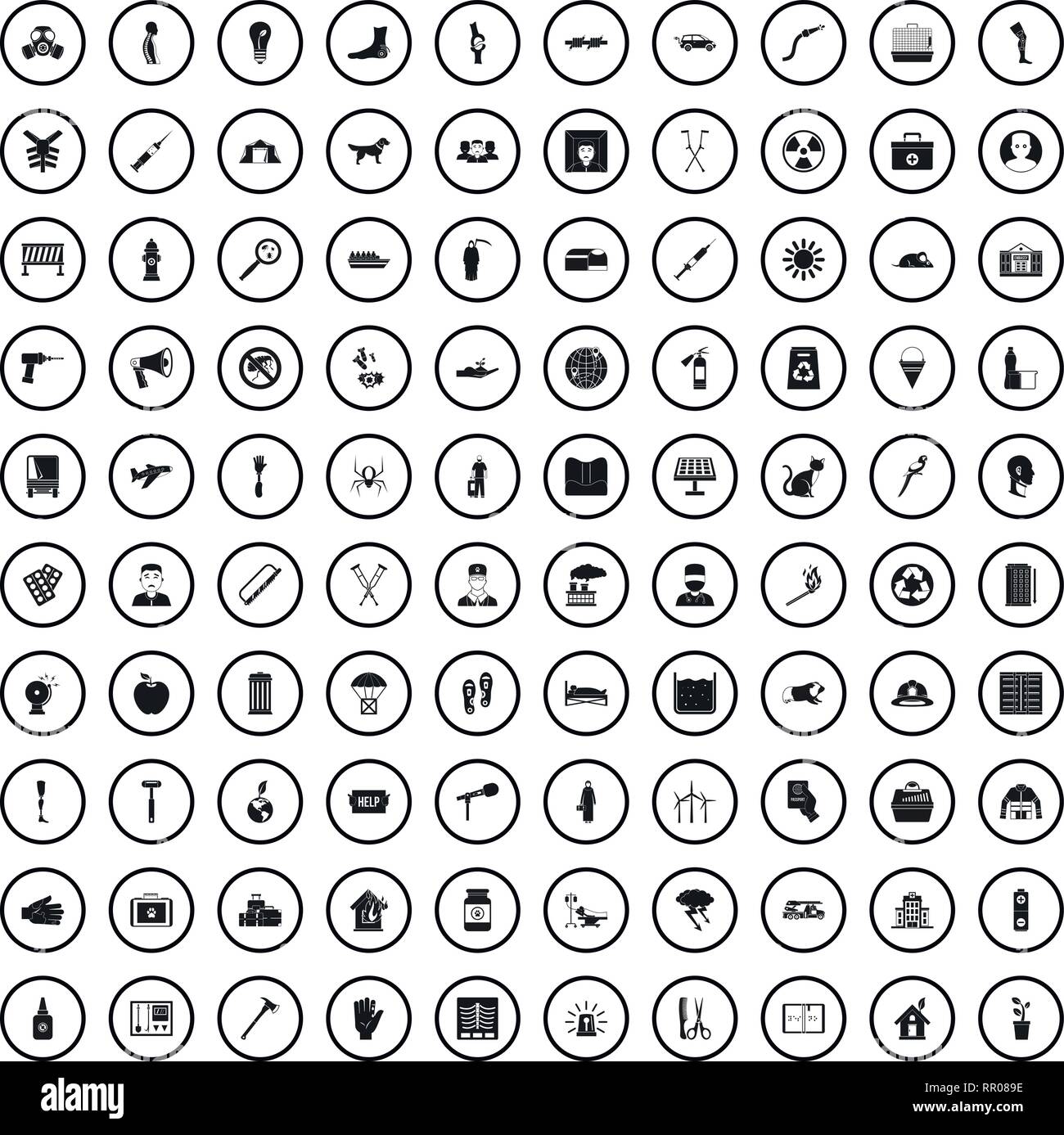 100 help icons set, simple style Stock Vector Image & Art - Alamy