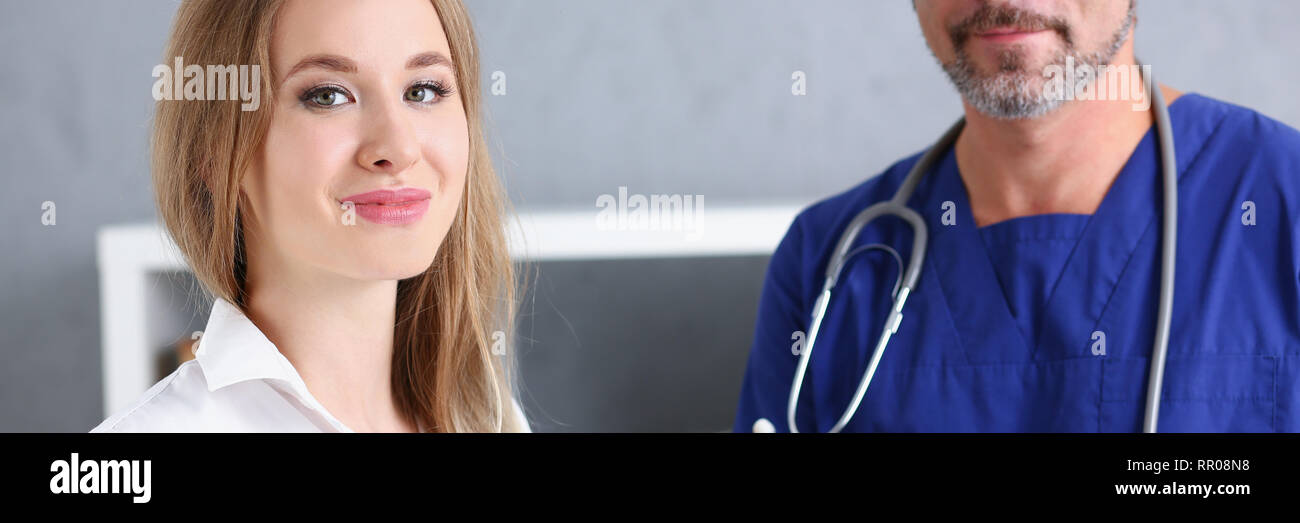 Handsome male doctor explain hi-res stock photography and images - Alamy