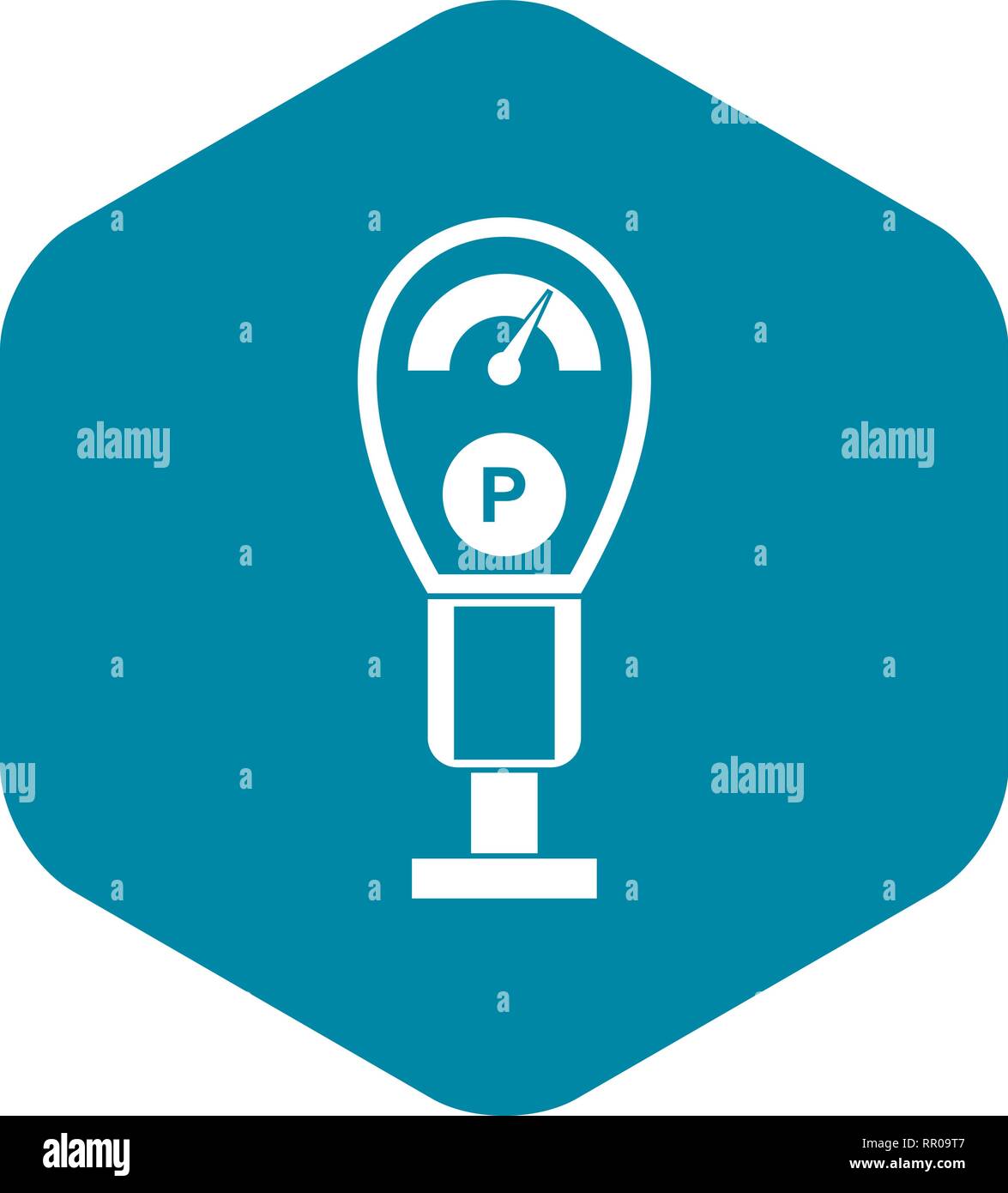 Parking meters icon, simple style Stock Vector