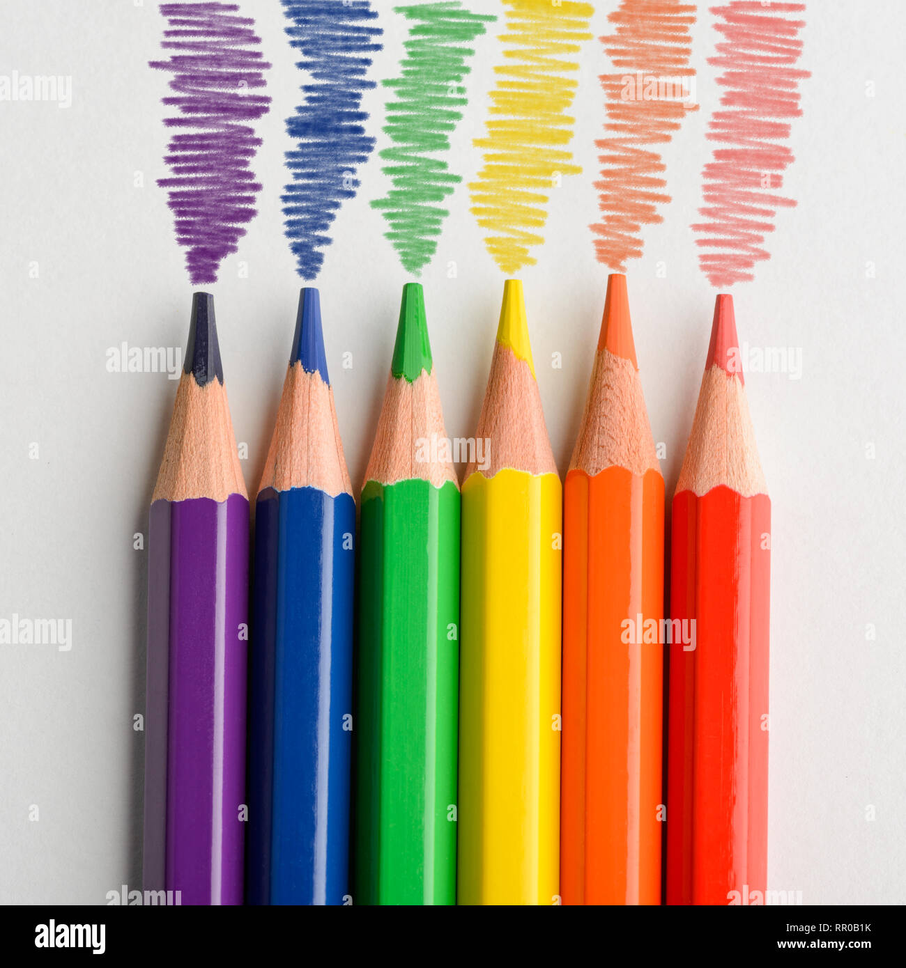Colored Pencil Doodles Stock Photo Alamy