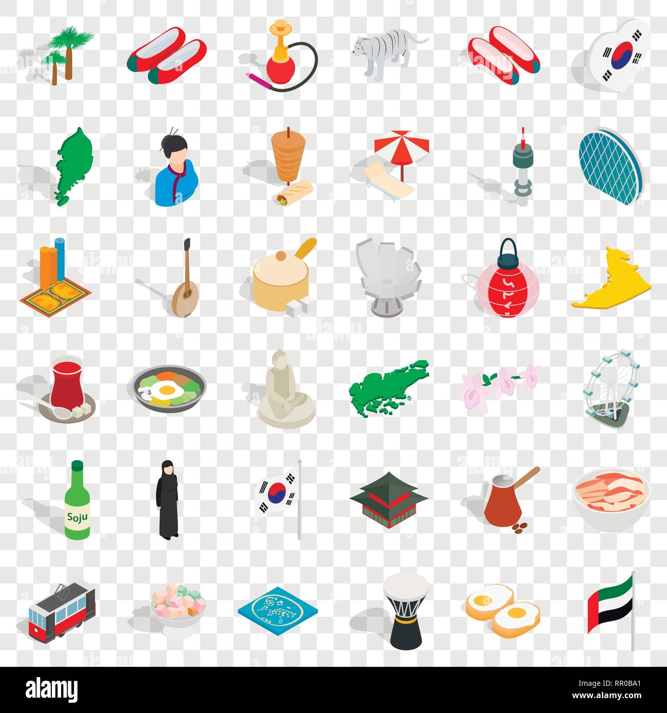 Asia icons set, isometric style Stock Vector Image & Art - Alamy