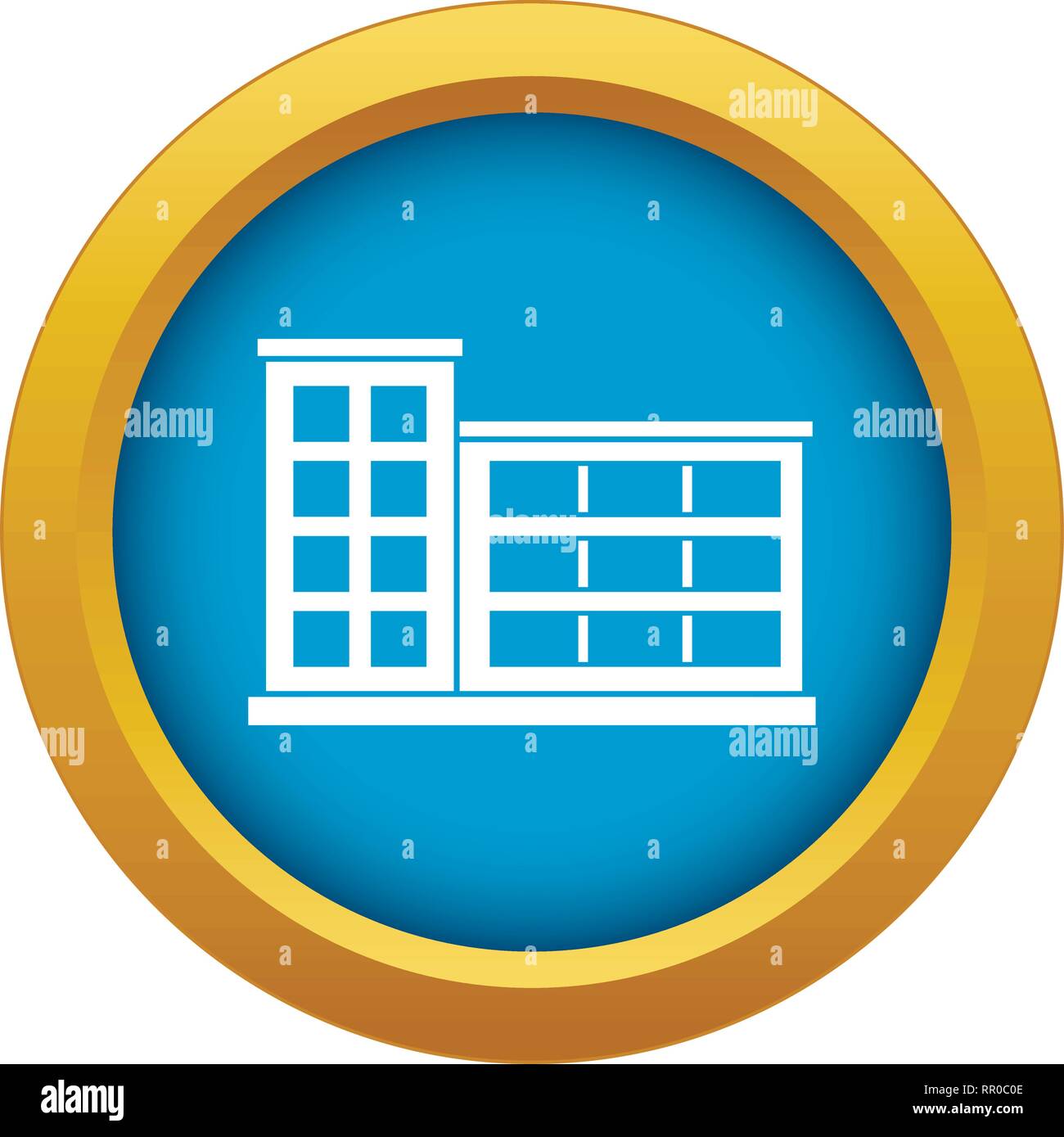 Industrial factory building icon blue vector isolated Stock Vector ...