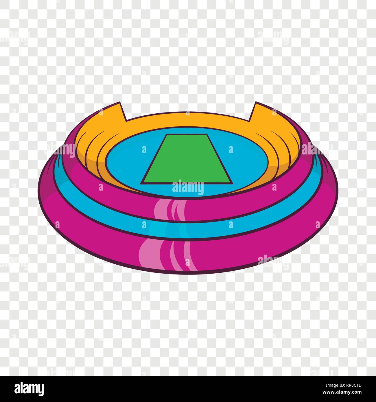 In The Round Stadium Stage Vector Round Stadium Icon, Flat Style Stock Vector Image & Art