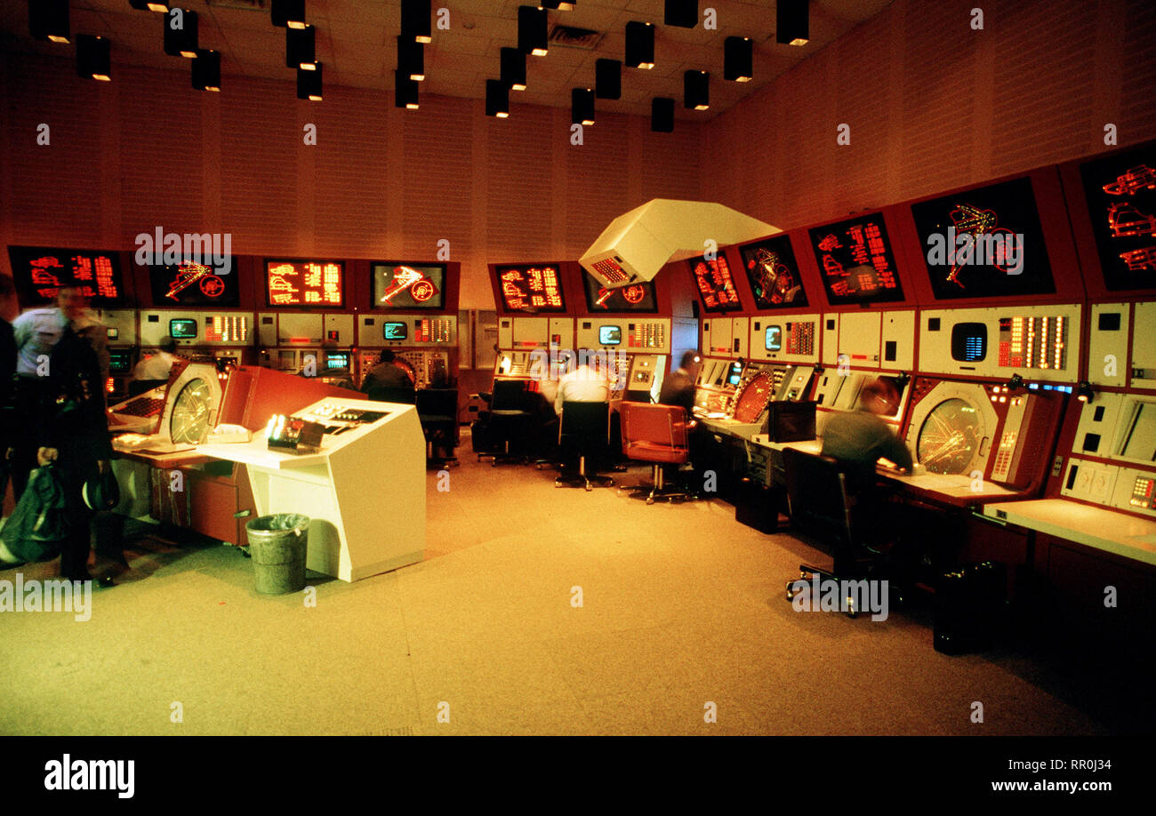 1980s Air Traffic Controllers - An interior view of the Berlin Air ...