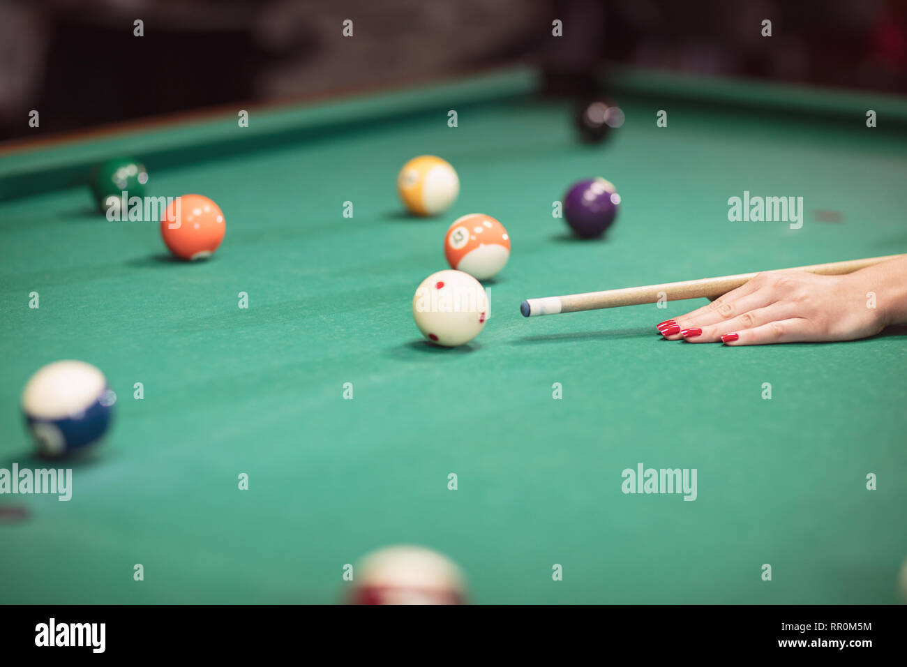 Snooker table balls set up hires stock photography and images Alamy