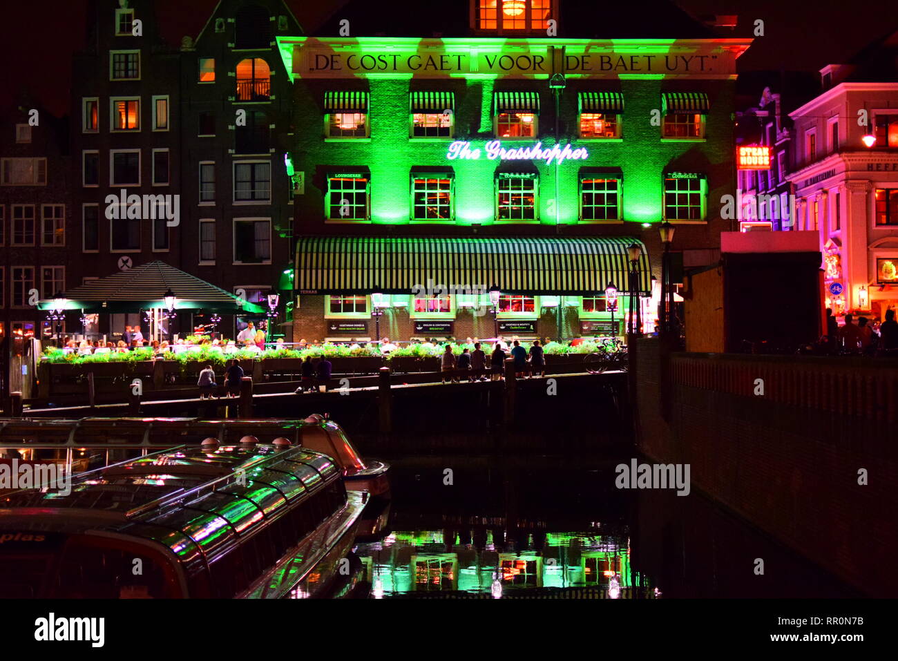 amsterdam - famous coffee shop night shot Stock Photo