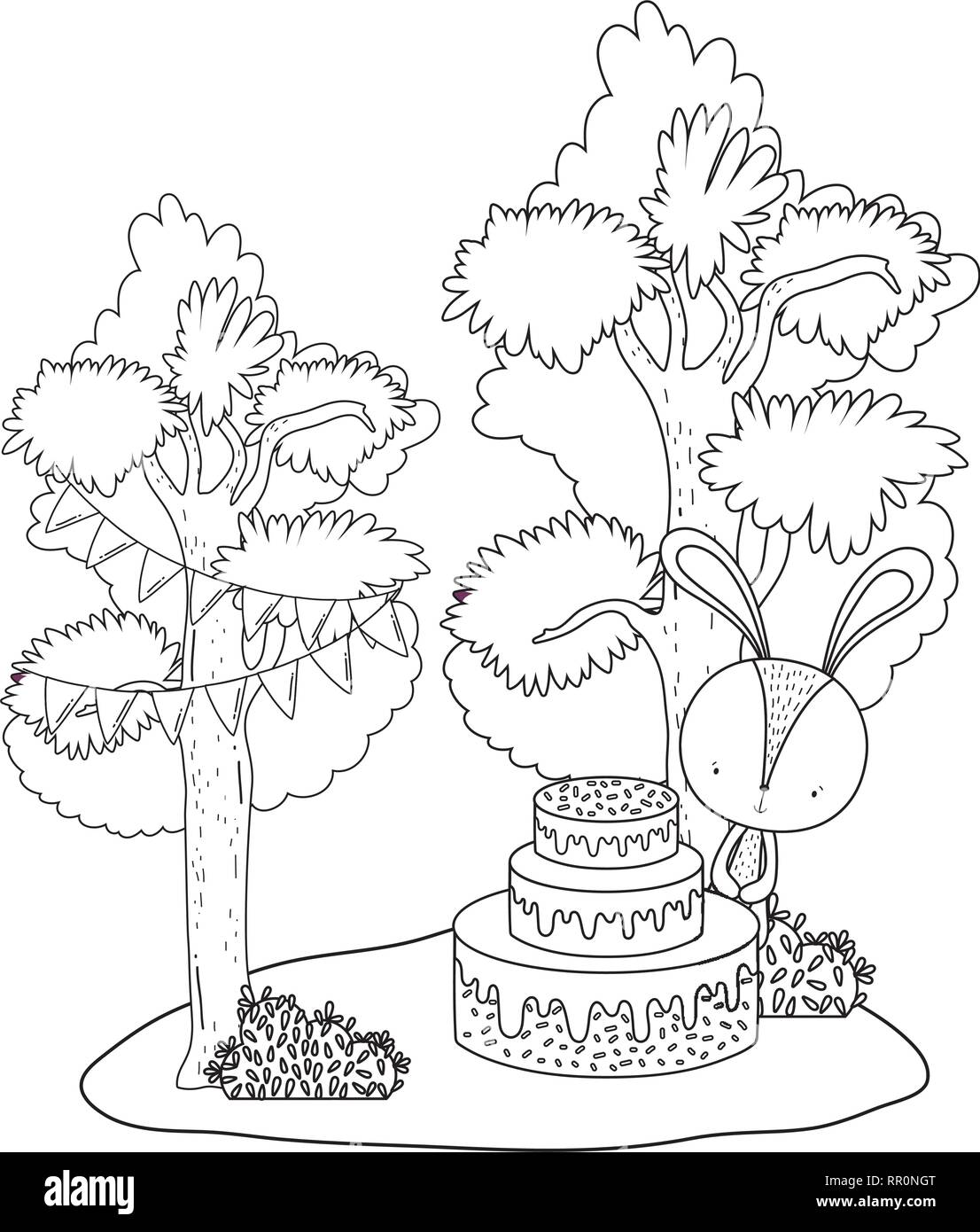 Easter cake pastry sweet Black and White Stock Photos & Images - Alamy