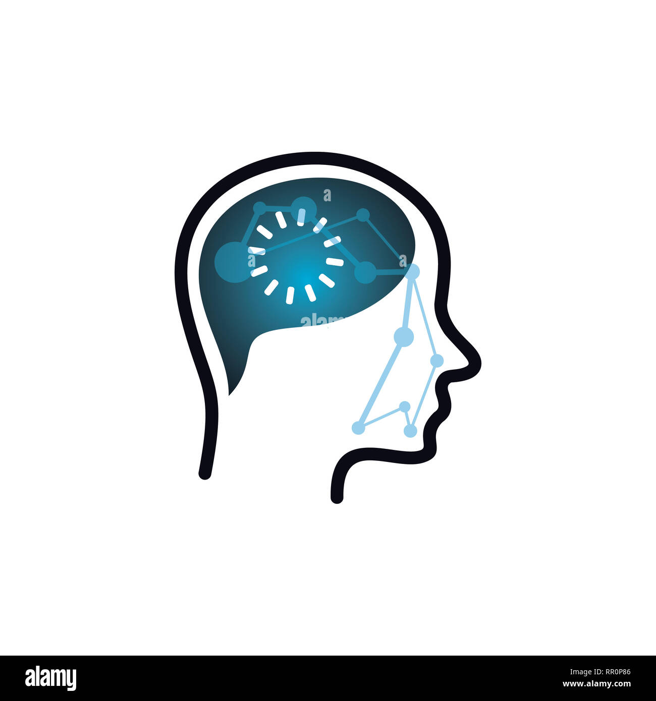 human brain in migraine Stock Photo