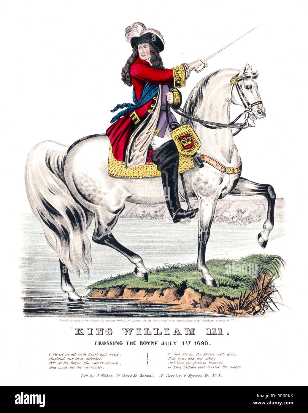 King William III, crossing the Boyne July 1st 1690 Stock Photo - Alamy