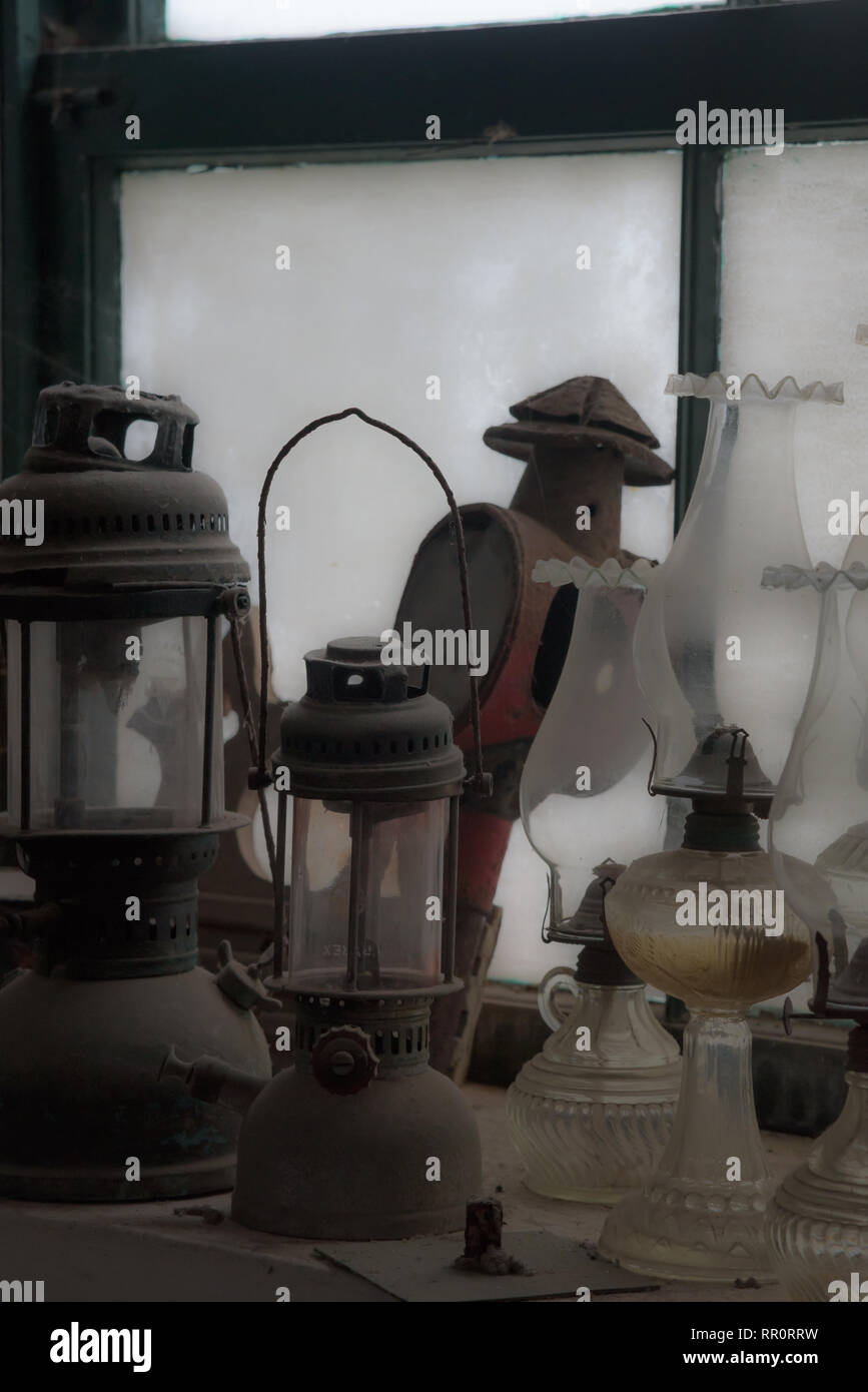 still life with old oil lamp Stock Photo Alamy