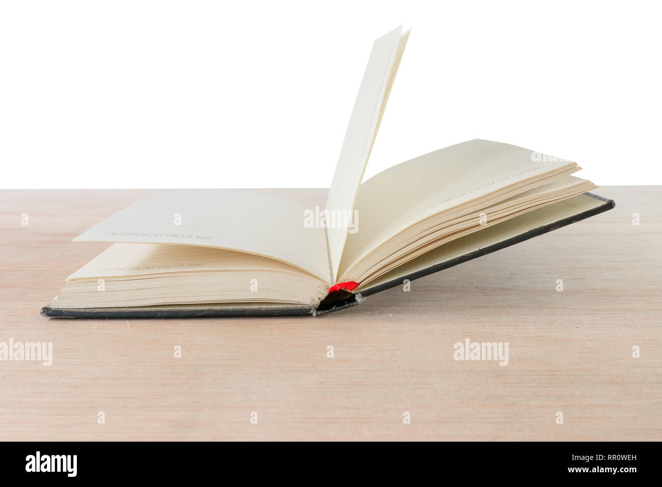 Open Book On Wooden Floor Background With Copy Space Add Text