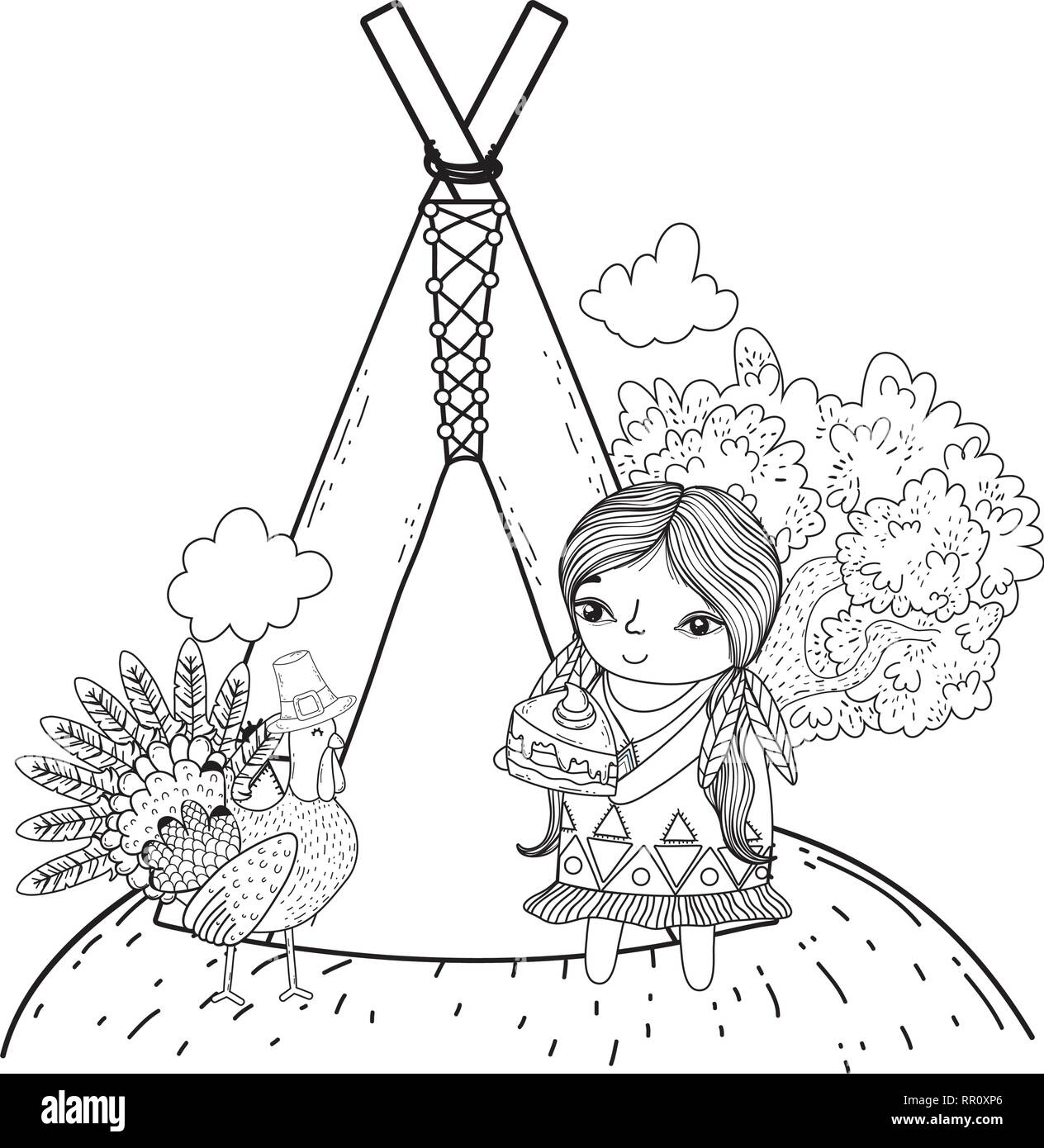 Indian thanksgiving Black and White Stock Photos & Images - Alamy