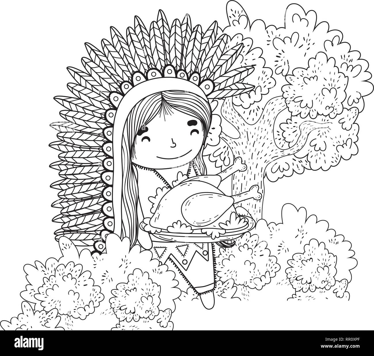Indian thanksgiving Black and White Stock Photos & Images - Alamy
