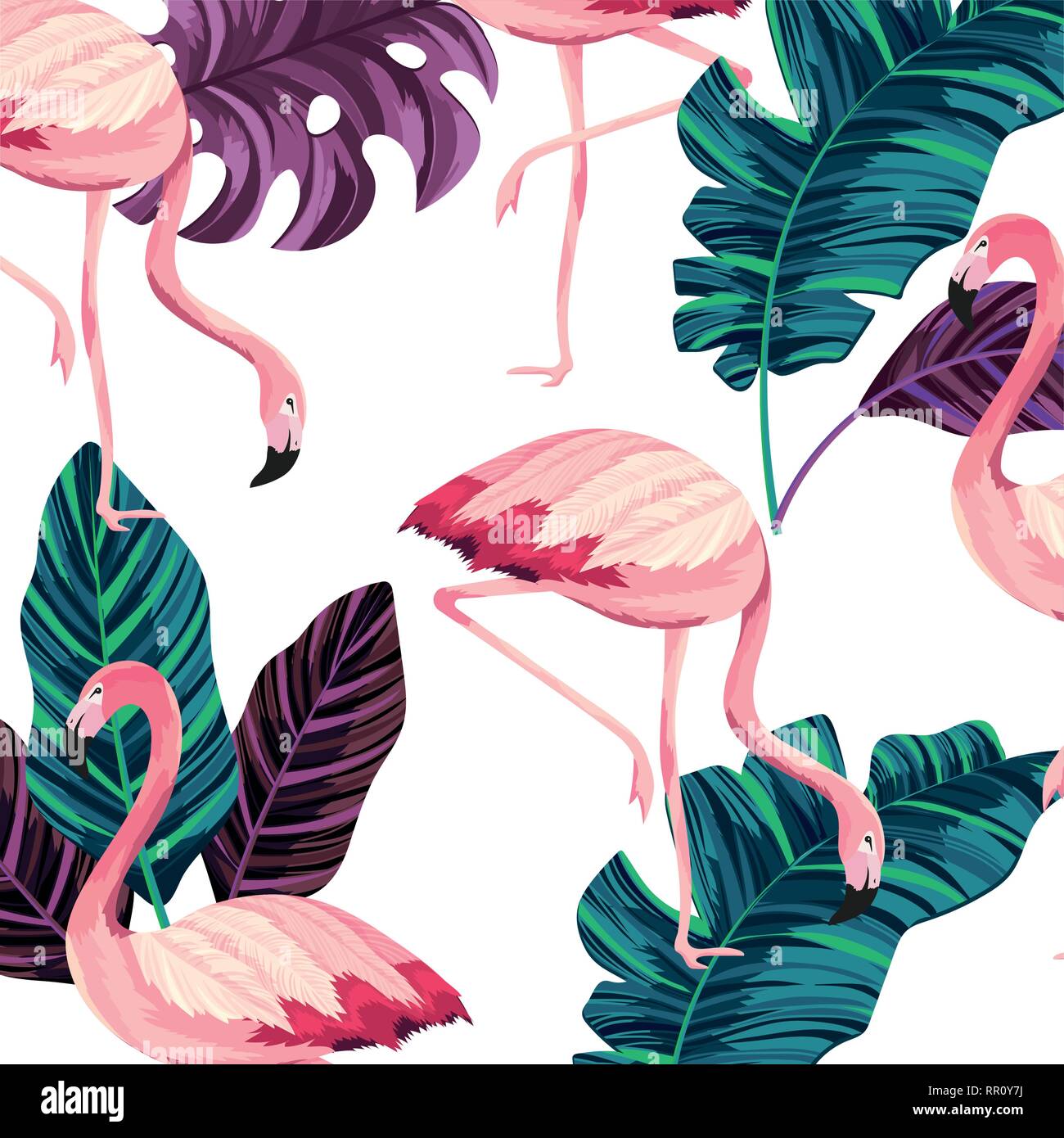 VODRM Flamingo Beach Towel - 32x52 Inch, Microfiber Quick Dry, Pink Cartoon Flamingos, Lightweight & Sand Free