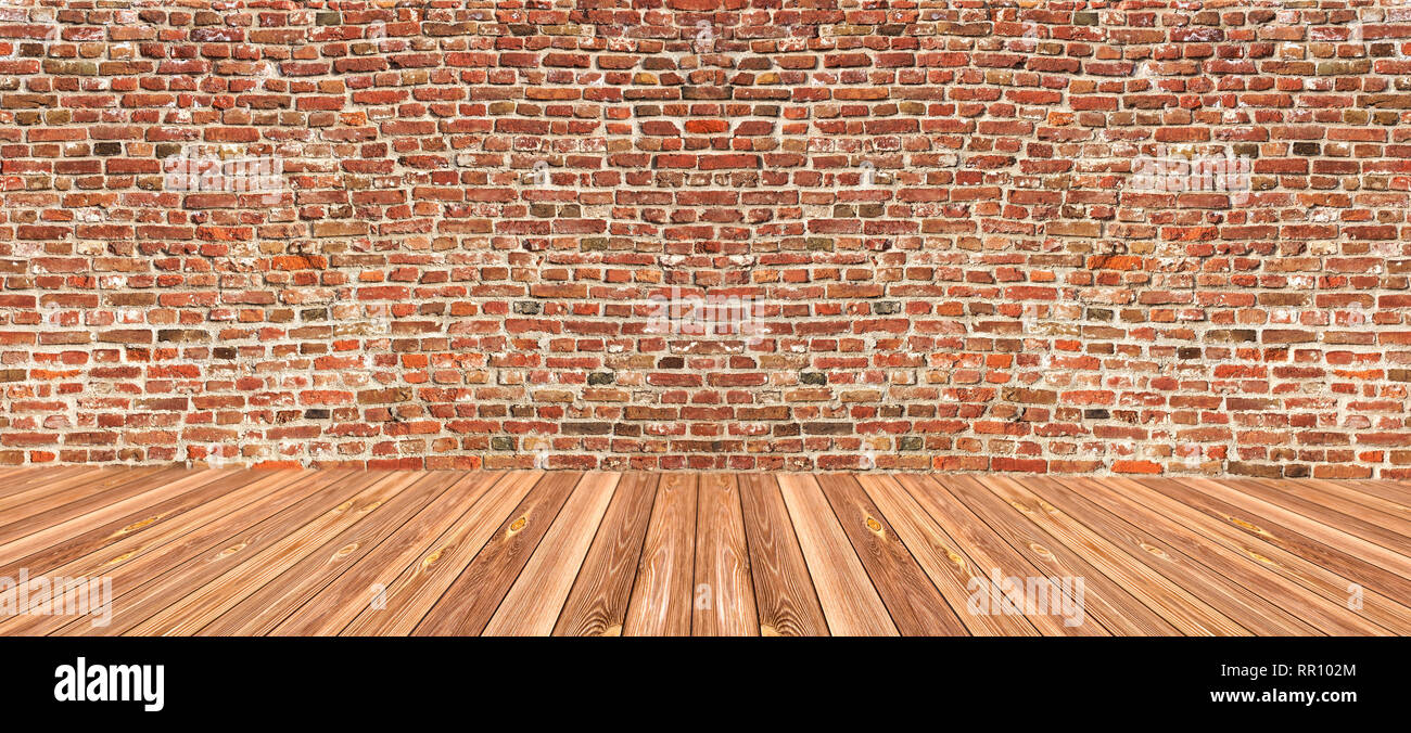 Interior room with the brick wall Stock Photo