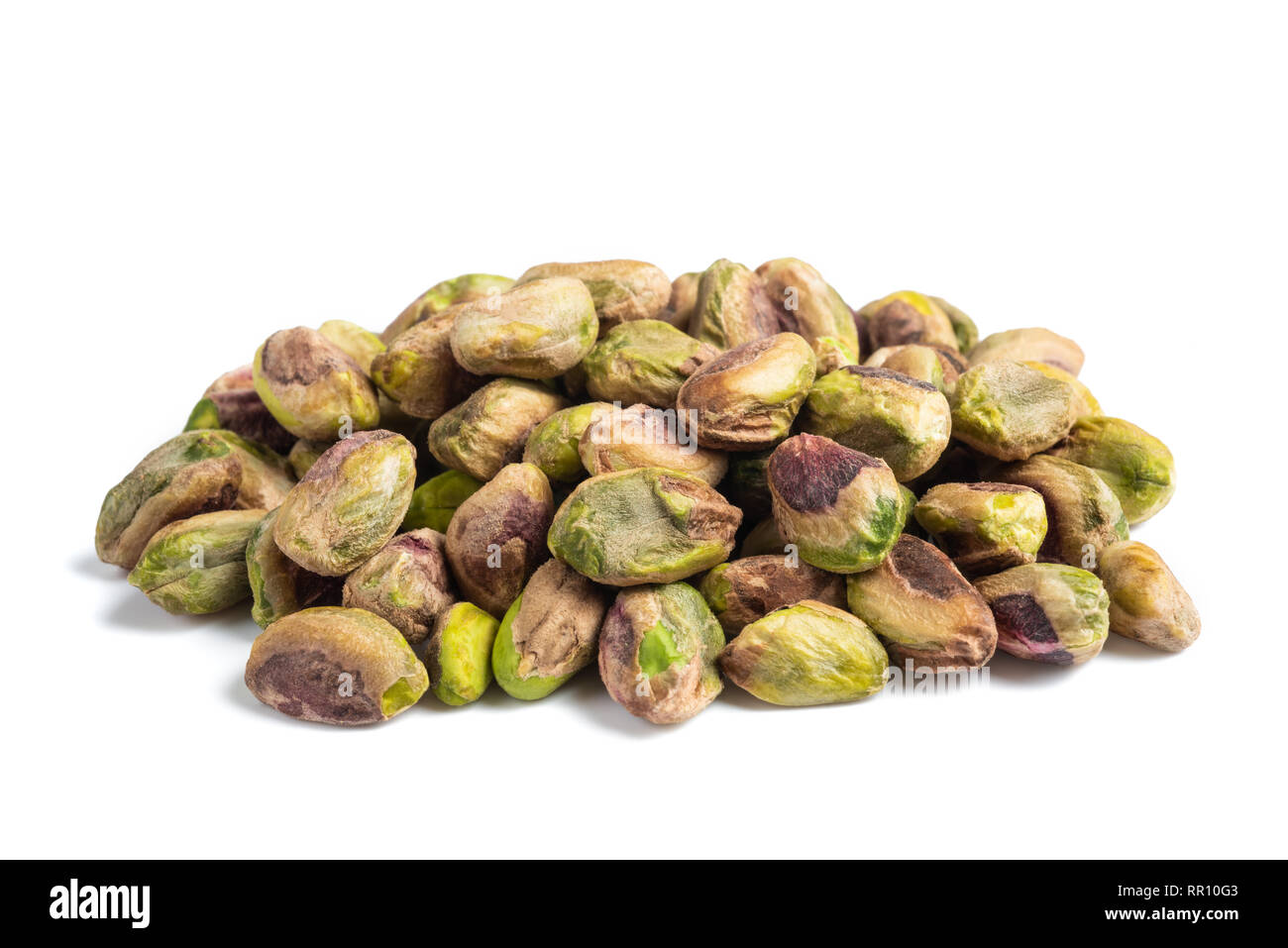 pistachios group  isolated on  white background Stock Photo