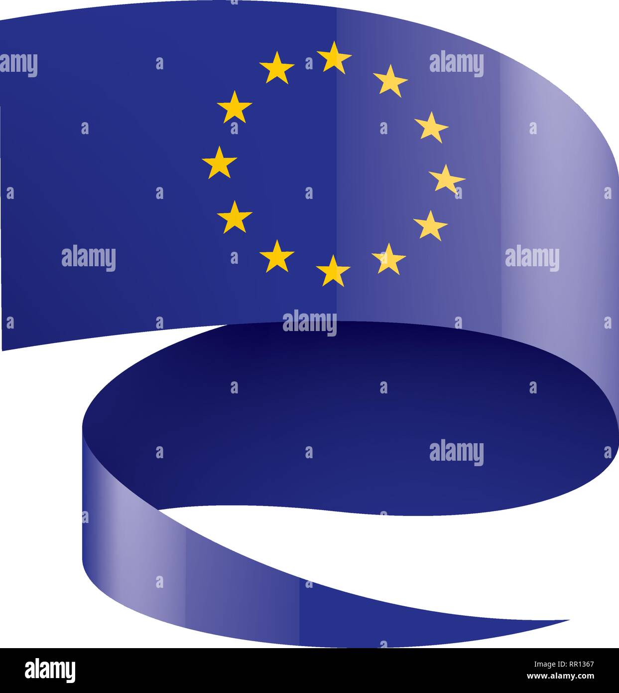 European union flag, vector illustration on a white background Stock ...