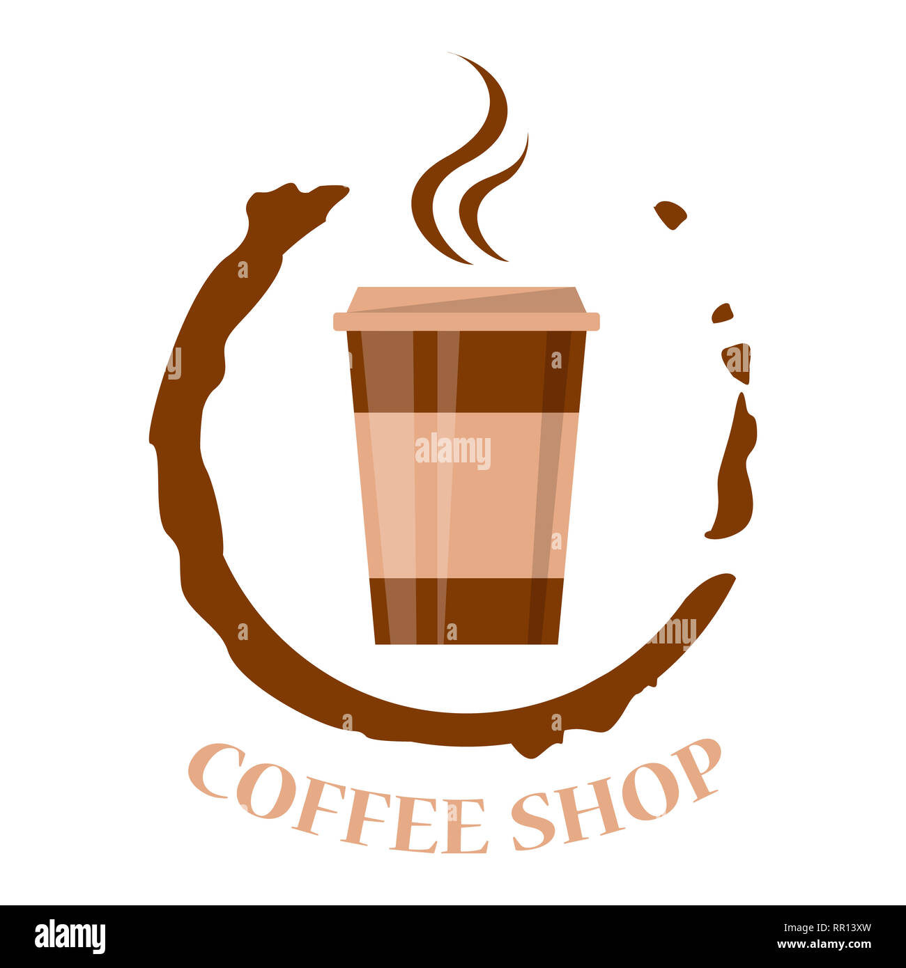 Modern Coffee Shop Logo Design Royalty Free Vector Image