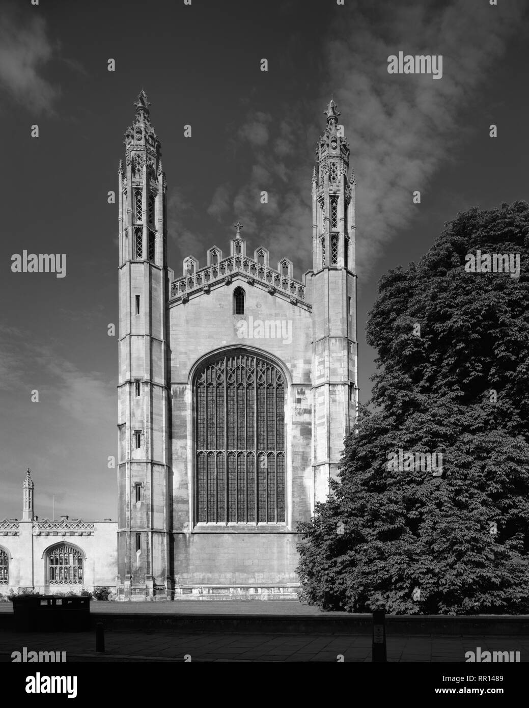 East Facade of King's College Chapel Cambridge from King's Parade Stock Photo