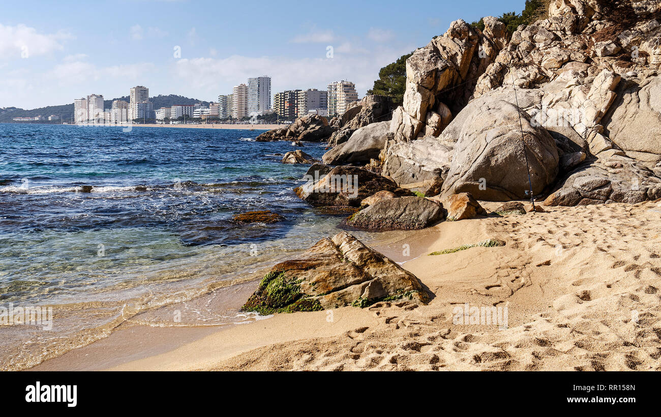Platja d'Aro Beach in Costa Brava, Catalonia Stock Photo - Alamy