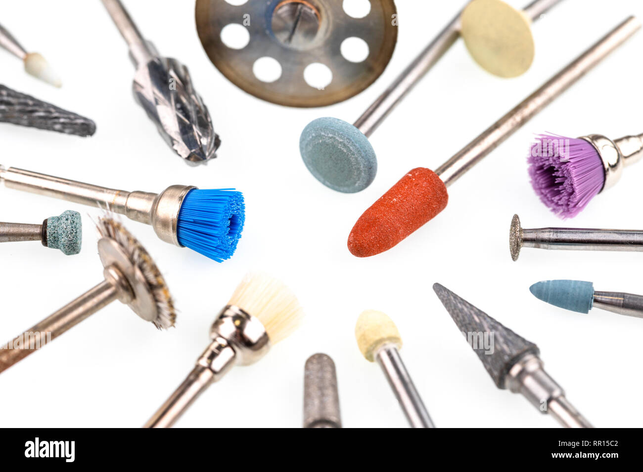 Dental burs, drils and polishing tools Stock Photo