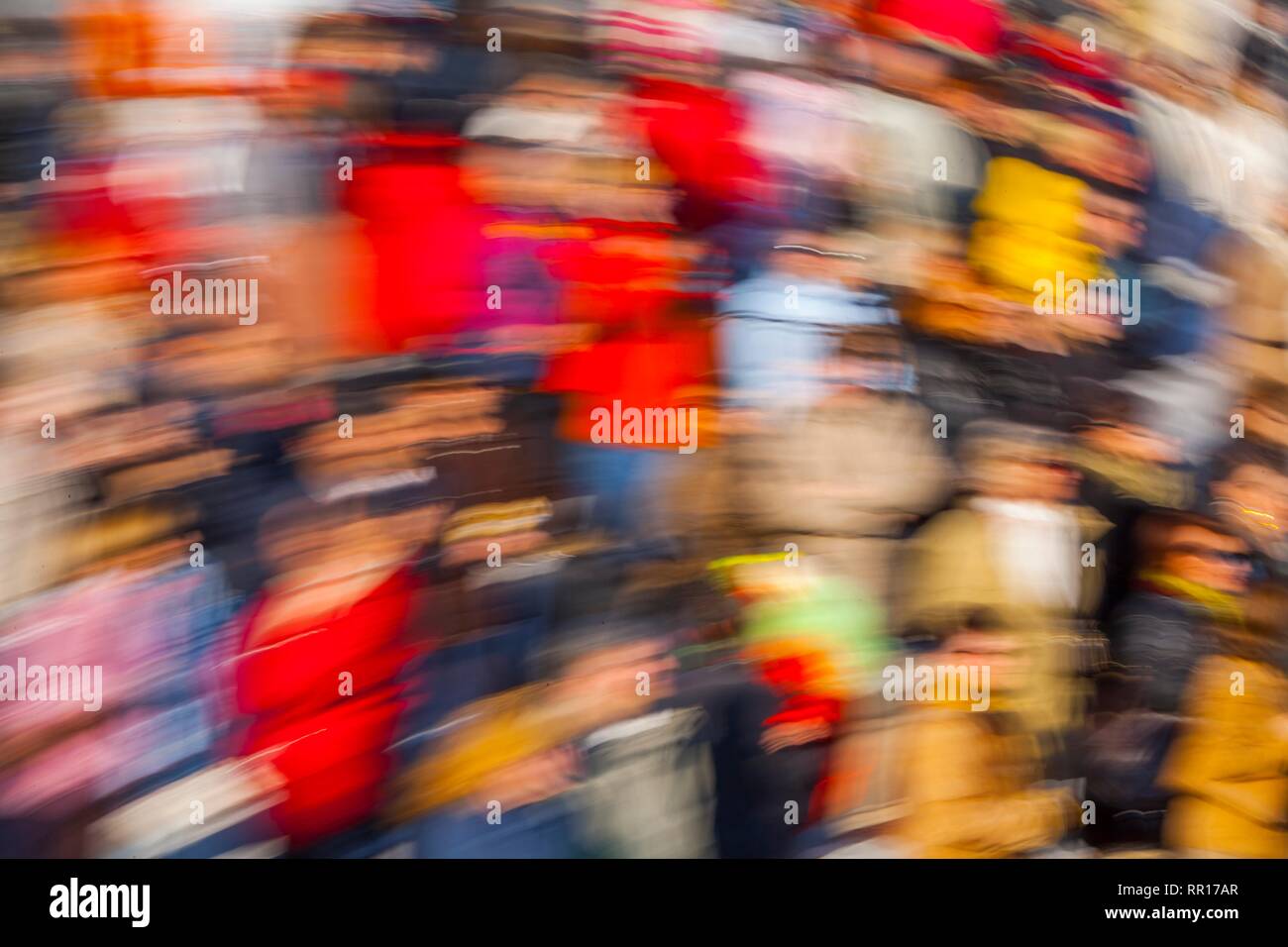 People public crowd blur upper arch style Stock Photo - Alamy