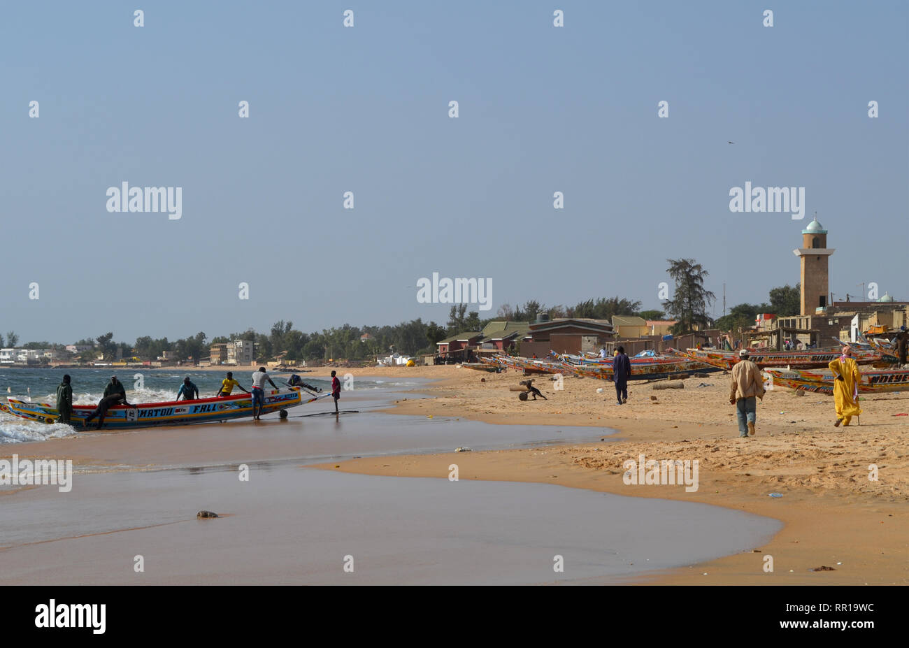 Ngaparou, a small coastal community in the Petite Cote of Senegal Stock Photo