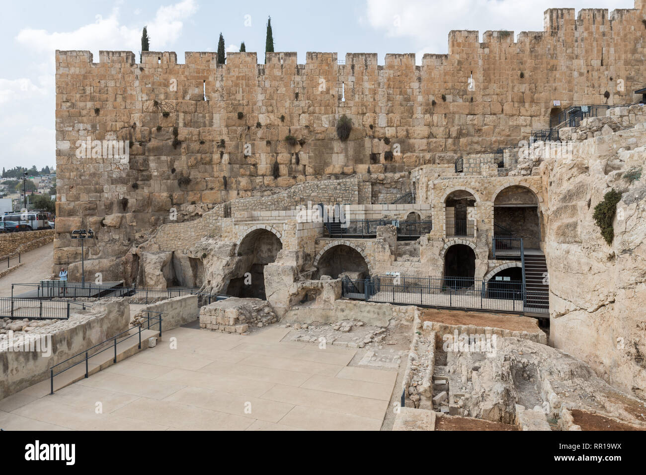 At The Davidson Center in Jerusalem, Israel Stock Photo