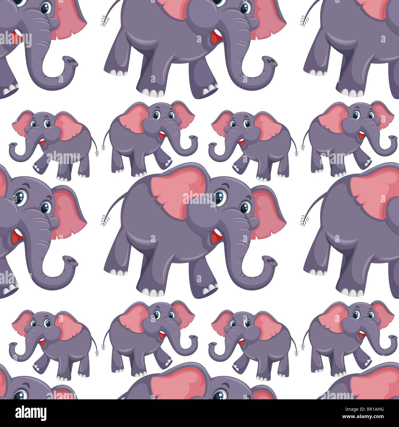 A elephant seamless pattern illustration Stock Vector Image & Art - Alamy