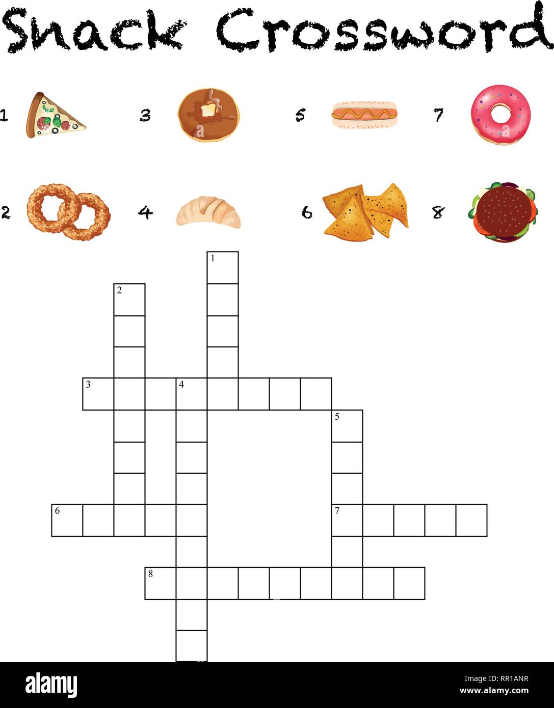 Crossword game food Stock Vector Images - Alamy