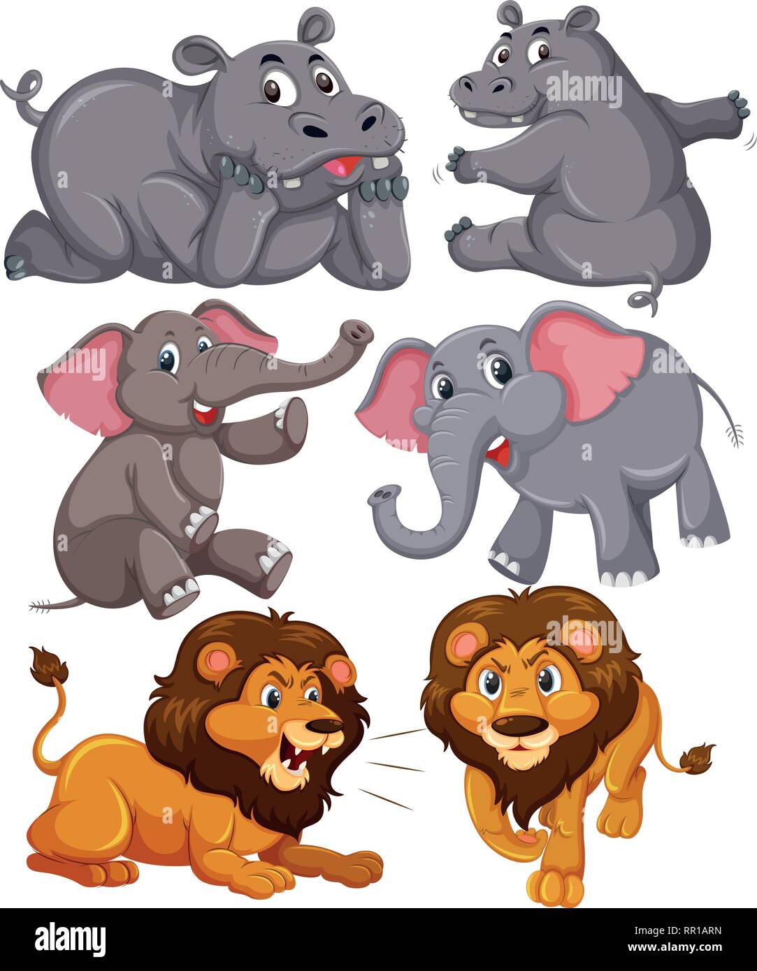 Set of african animals illustration Stock Vector Image & Art - Alamy