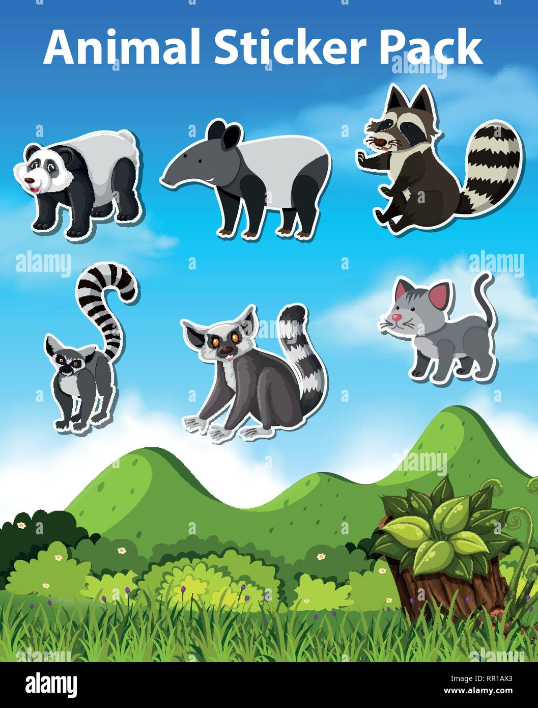 Set Animal sticker pack illustration Stock Vector Image & Art Alamy