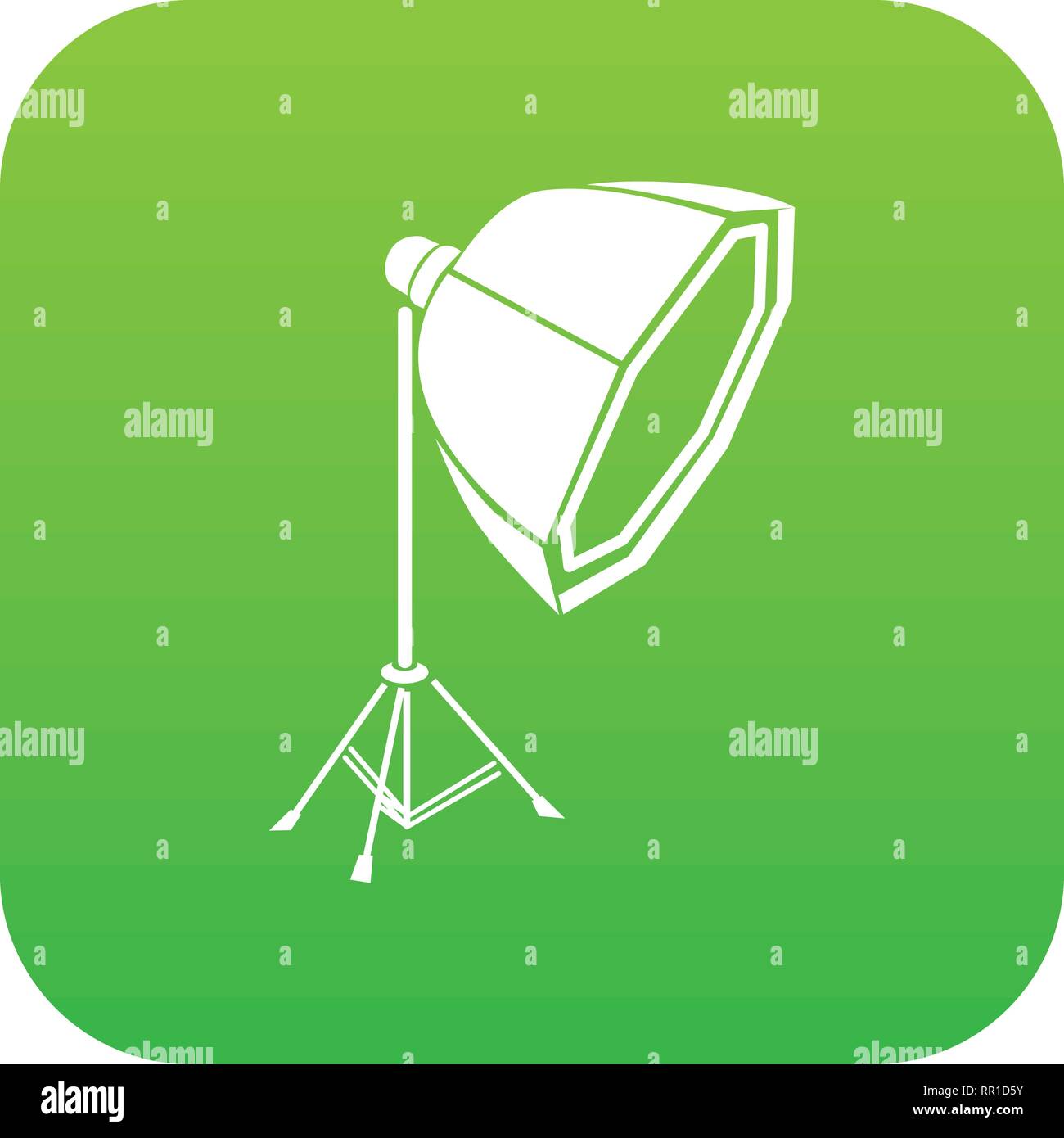 Studio light icon green vector Stock Vector