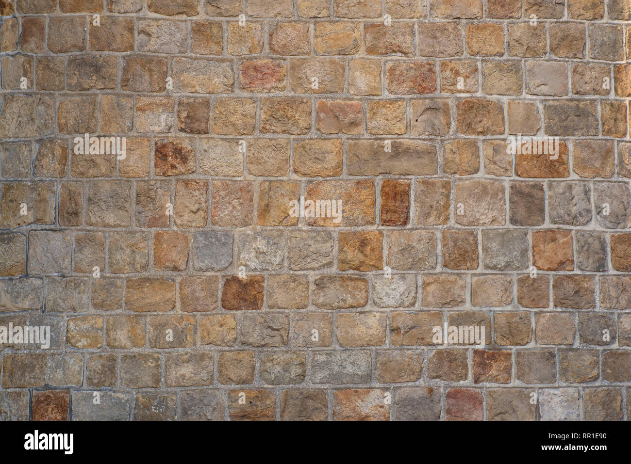 Stone wall of a medieval castle Stock Photo - Alamy