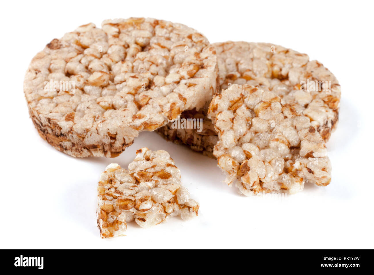 Grain crispbreads isolated on white background Stock Photo