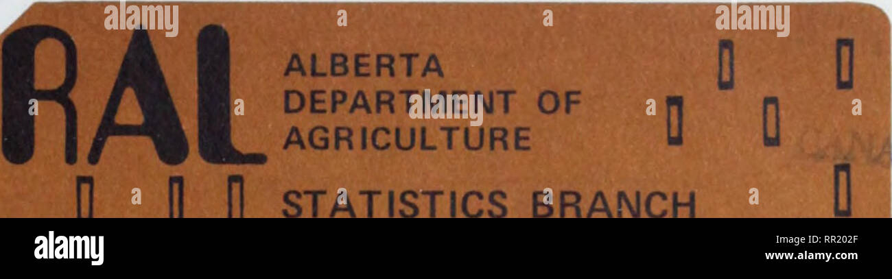 . Agricultural statistics. Cattle numbers. Cattle. AGFIQILTU STATISTIQS. D D D STATISTICS BRANCH [] [j IN COOPERATION WITH jj Q D D D STATISTICS CANADA Q D D D Cattle Numbers //I, February 24, 1977. ESTIMATED NUlvIBER OF CATTLE ON FARMS IN ALBERTA BY C-110 Ll O CENSUS DIVISION, JANUARY 1, 1976 AND 1977 Cows Bulls Milk Cows Deer Di v&quot;i ^&quot;i OT1 1976 1977 1976 1977 1 Q7 A 1 Q77 - thousand head - 1 4.4 4.0 2.5 2.3 OD . U OO . U 2 5.4 4.8 10.5 10.4 134.0 127.0 3 5.5 5.5 2.9 2.8 128.0 115.0 4 4.5 4.0 1.3 1.3 107.0 100.0 5 4.1 3.8 2.8 2.5 102.0 96.0 6 7.2 6.5 12.6 12.3 161.0 144.0 7 5.7 5.5 Stock Photo