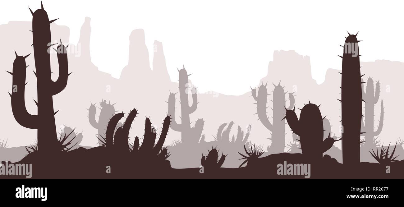 cactus desert image Stock Vector Image & Art - Alamy