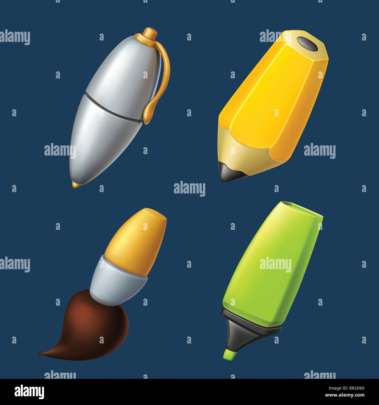 writing and drawing tools set Stock Vector Image & Art Alamy