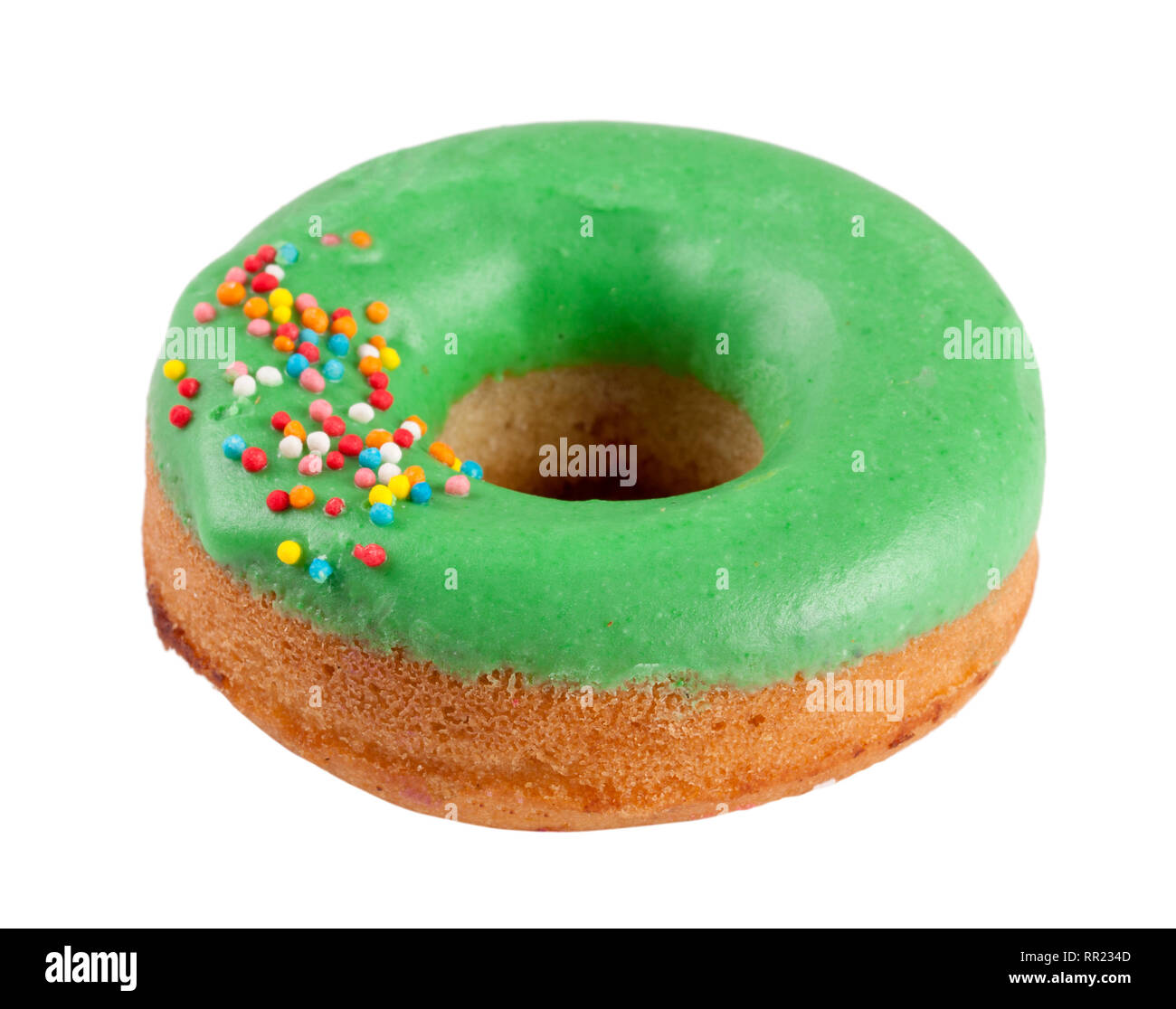 one glazed donut isolated on white background Stock Photo - Alamy