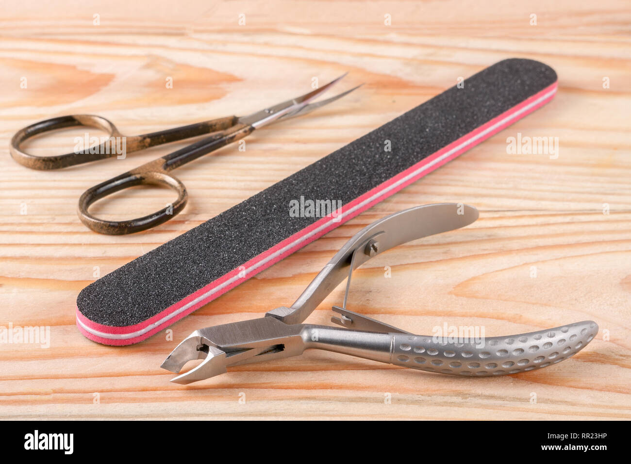 Finger nail scissors and toe nail clippers Stock Photo - Alamy
